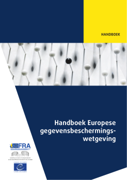 Handboek Europese gegevensbeschermings