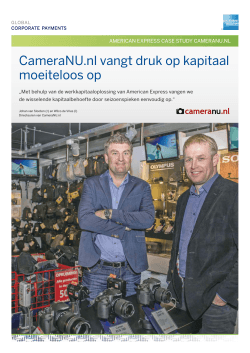 CameraNU.nl klantreferentie - American Express Corporate Services