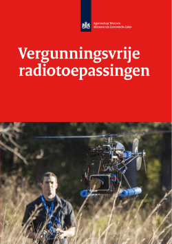 Brochure ´Vergunningsvrije radiotoepassingen