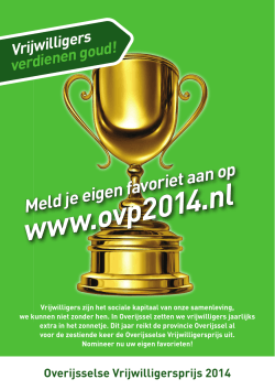 www.ovp2014.nl - Overijsselse Vrijwilligersprijs