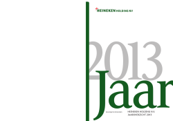 Heineken Holding N.V. Jaaroverzicht 2013