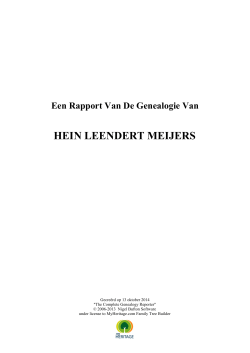 Bronnenboek familie Meijers