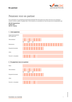 Pensioen voor ex-partner