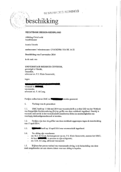 Rechtbank Midden-Nederland, locatie Utrecht, 5 november 2014