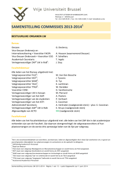 SAMENSTELLING COMMISSIES 2013