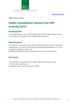 Delphi ontwikkelaar (Senior) met ERP ervaring (m/v)