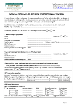 Informatieformulier aangifte 2014 (adobe/pdf formaat)