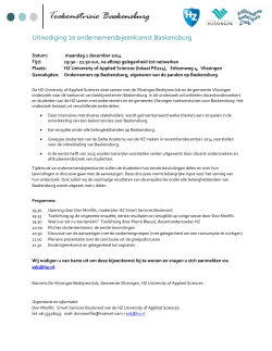 Uitnodiging 2e ondernemersbijeenkomst Baskensburg