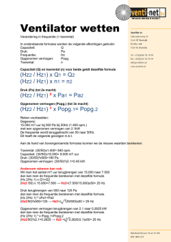 Ventilator wetten