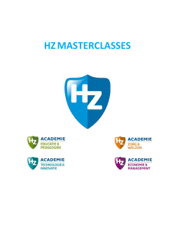 HZ MASTERCLASSES - HZ University of Applied Sciences