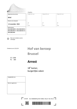 Hof van beroep Brussel Arrest