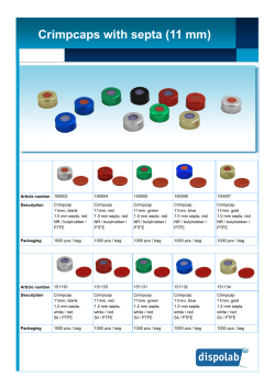 Crimpcaps with septa (11 mm)