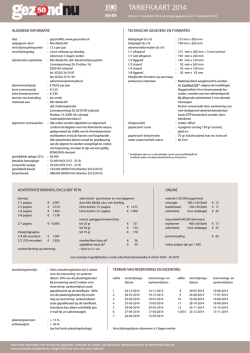 Download de tariefkaart gezondNU 2014