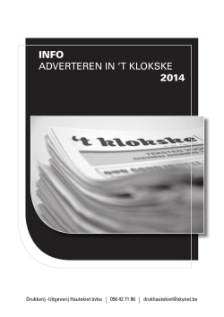 INFO ADVERTEREN IN TT KLOKSKE 2014