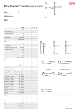 DOM Guardian Inventarisatie formulier