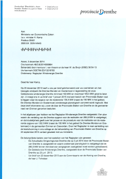 A.2. Afschrift brief aan minister H. Kamp over
