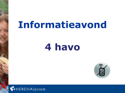 Informatieavond 4 havo