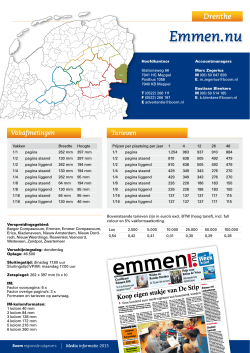 Emmen.nu - Boom regionale uitgevers