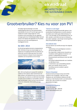 Grootverbruiker? Kies nu voor zon PV!