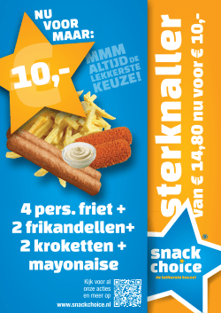 NU VOOR MAAR: - Snack Choice Marco