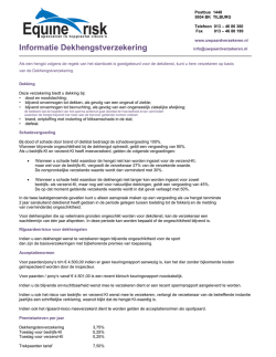 Productinformatie Dekhengst verzekering