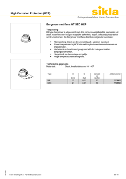 High Corrosion Protection (HCP) Borgmoer met flens NT SEC
