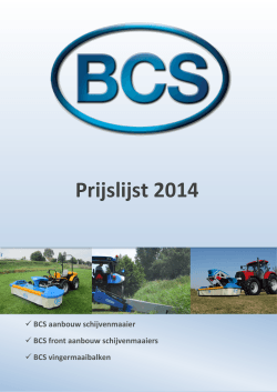 aanbouwmaaiers BCS 2014