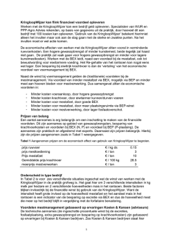 Inschatting globale winst met Kringloopwijzer WUR
