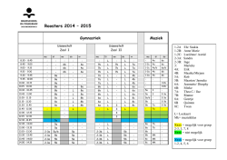 Gym- en muziekrooster 2014