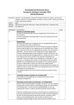 Participatieraad 2014-11-05