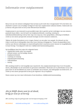 Informatie over outplacement