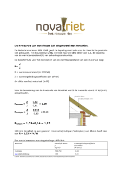 R-waarde van NovaRiet