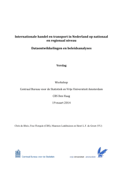 Internationale handel en transport in Nederland op nationaal