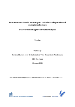 Internationale handel en transport in Nederland op nationaal