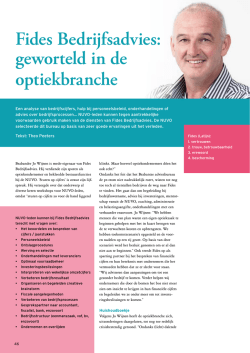 Fides Bedrijfsadvies: geworteld in de optiekbranche