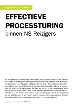 Effectieve Processturing binnen NS Reizigers