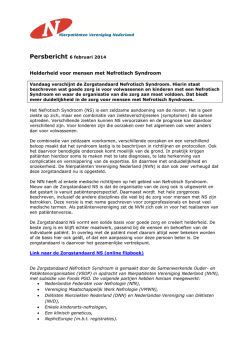 Helderheid voor mensen met Nefrotisch Syndroom