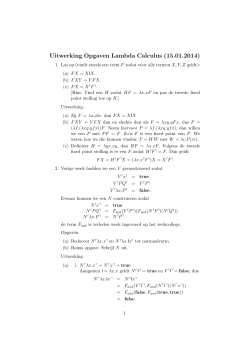 Uitwerking Opgaven Lambda Calculus (15.01.2014)