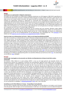 FLASH Infectieziekten – augustus 2014 – nr. 8