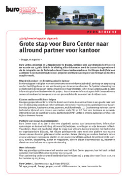 persbericht Buro Center