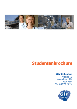 Studentenbrochure - OLV Ziekenhuis Aalst
