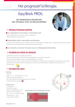 Het progressief brillenglas EasyWork PROG