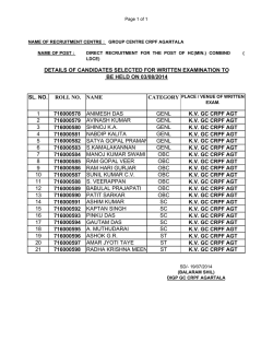 HCM UPLOADING IN CRPF WEBSITE