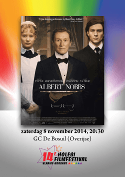 zaterdag 8 november 2014, 20:30 GC De Bosuil (Overijse)
