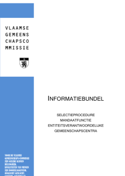 Informatiebundel entiteitsverantwoordelijke GC