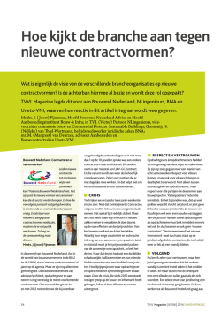 Hoe kijkt de branche aan tegen nieuwe contractvormen?