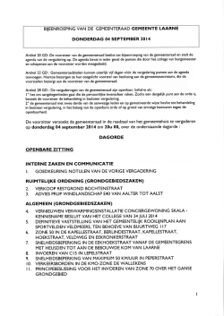 4 september - Gemeente Laarne