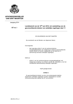 AFKONDIGINGSBLAD VAN SINT MAARTEN