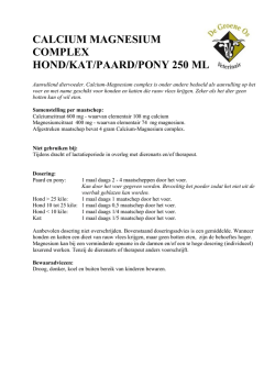 Groene Os Calcium-Magnesium Complex bijsluiter