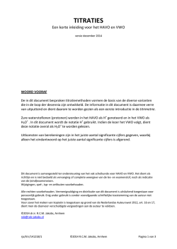 Titraties, een inleiding